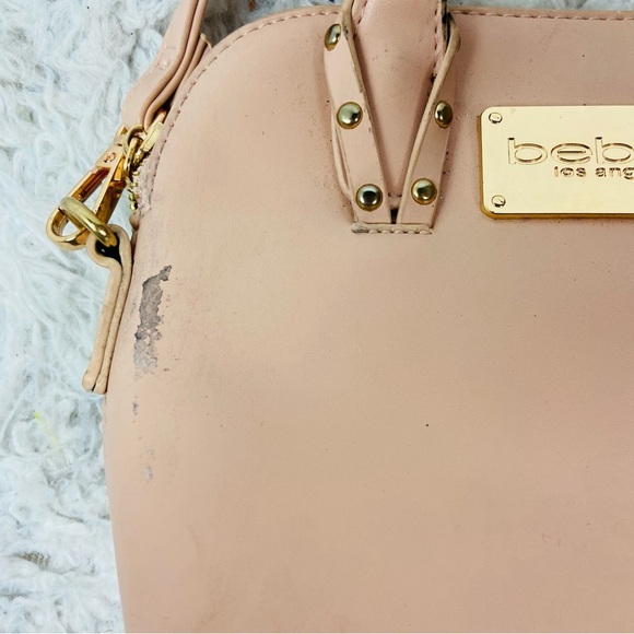 BEBE Nude blush faux Leather Crossbody purse - Picture 7 of 17